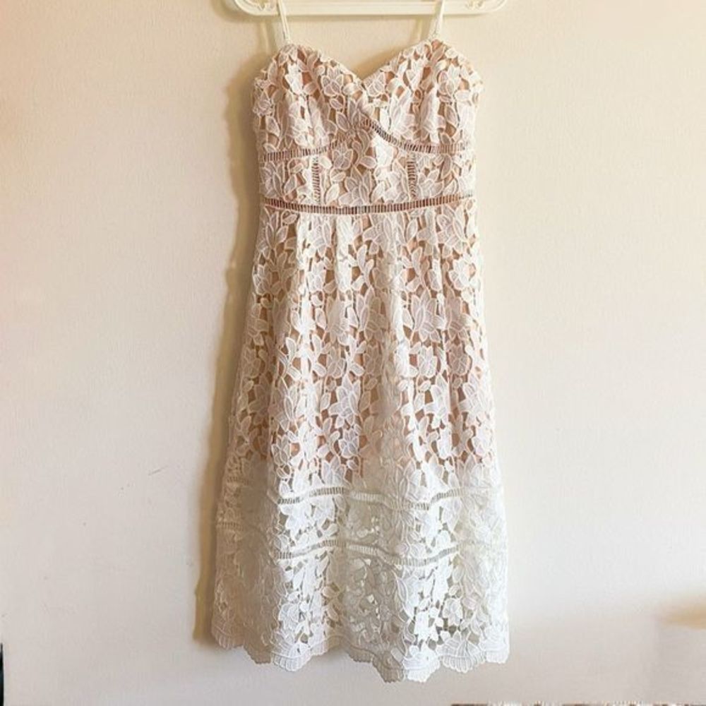 Just Me Elegant Flower Lace Dress